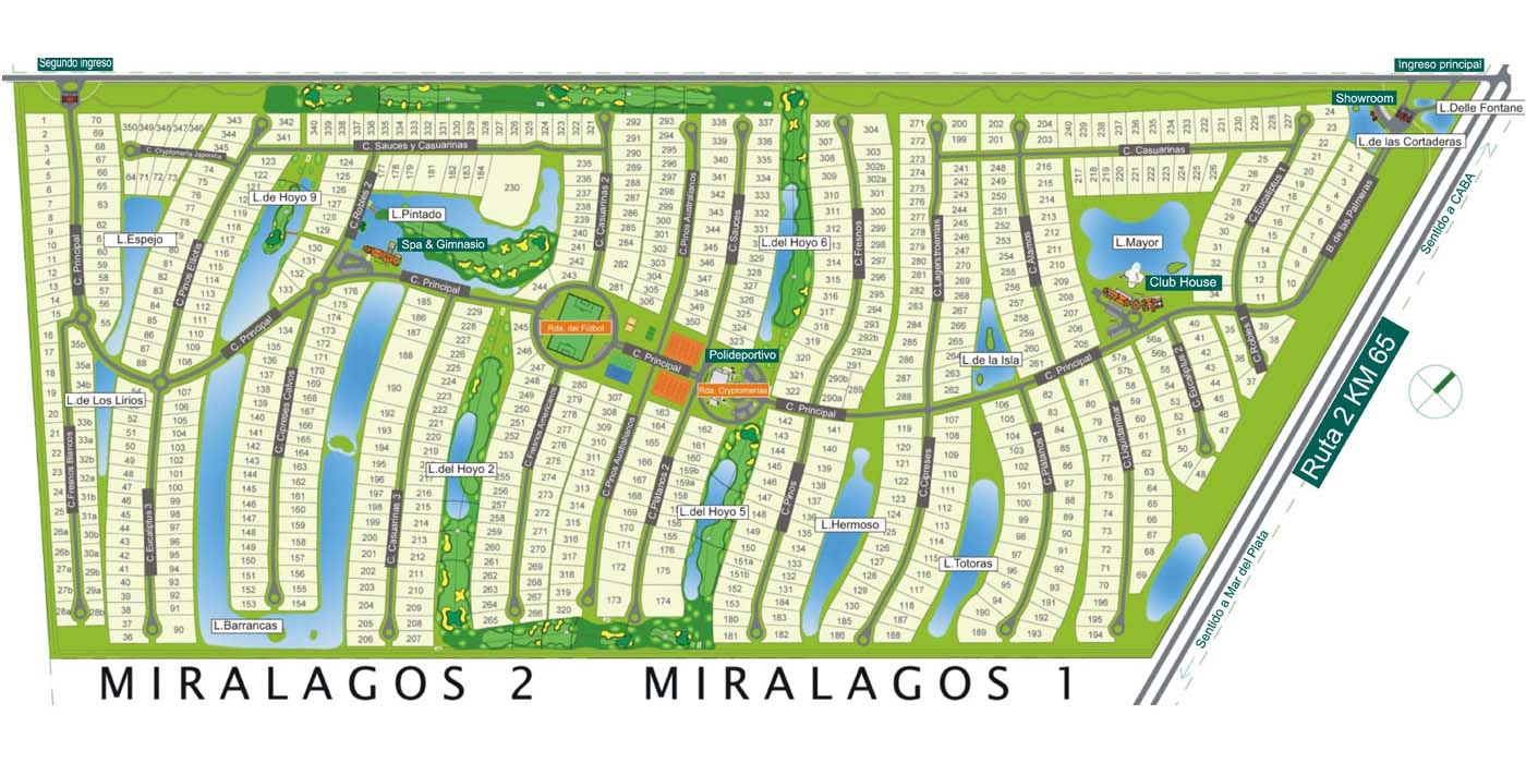 Miralagos master plan with lot and network organization